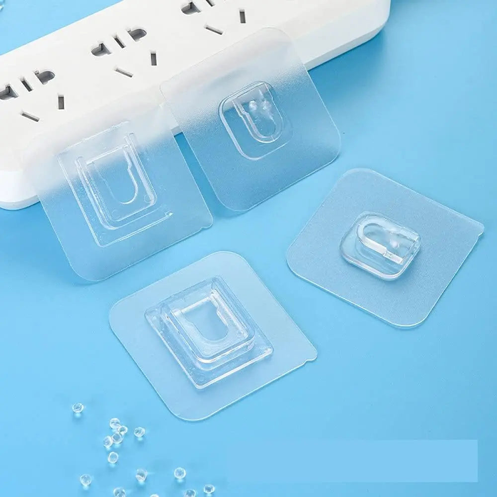 Wall Hooks Organizer with Double-Sided Adhesive Suction Cups - Available in 5, 10, or 15 Pairs for Kitchen and Bathroom Storage Solutions