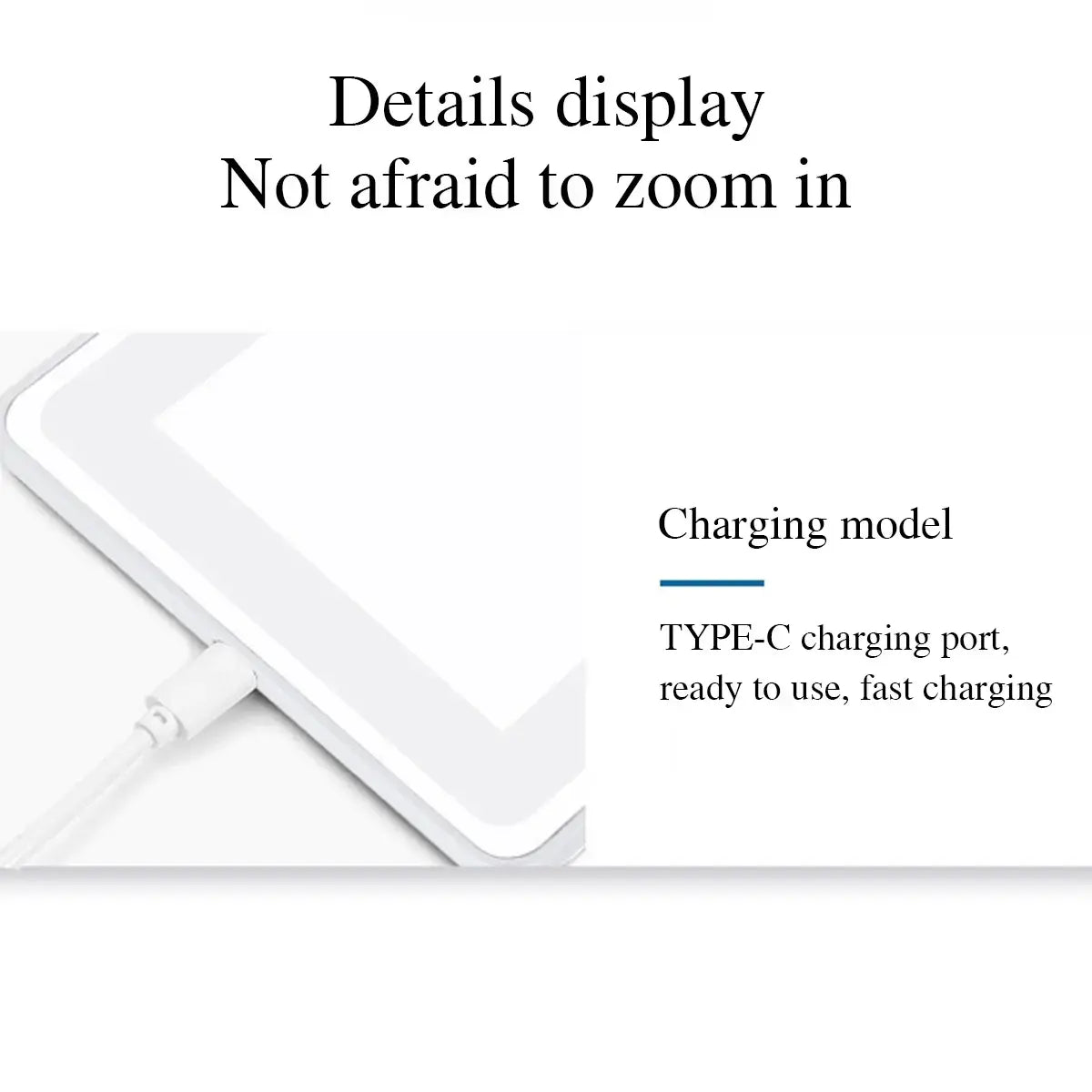 LED Touch Screen Car Sun Visor Makeup Mirror - Adjustable Brightness, Rechargeable HD Vanity Mirror for Stylish Women