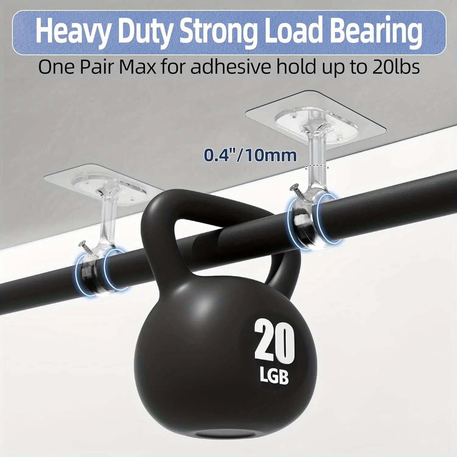 Innovative Drill-Free Ceiling-Mount Curtain Rod Brackets with Easy Self-Adhesive Installation for a Seamless Home Upgrade