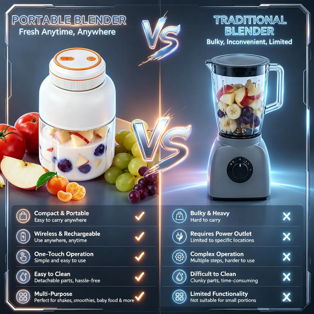 Portable 44Oz Wireless USB Rechargeable Juicer Blender - Perfect for Smoothies, Creams, and Healthy Meals on the Go! Ideal for Camping, Fitness, and Home Use!
