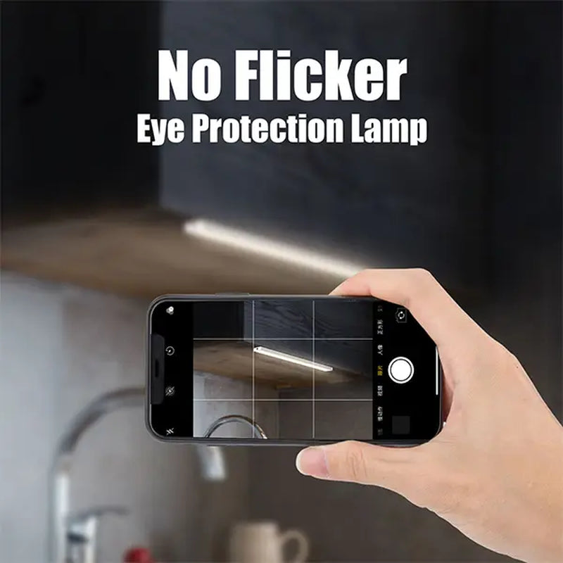 USB LED Under-Cabinet Lighting - Tool-Free Magnetic Installation in 1 Minute, Sleek 0.3-Inch Profile for Kitchen and Workspace