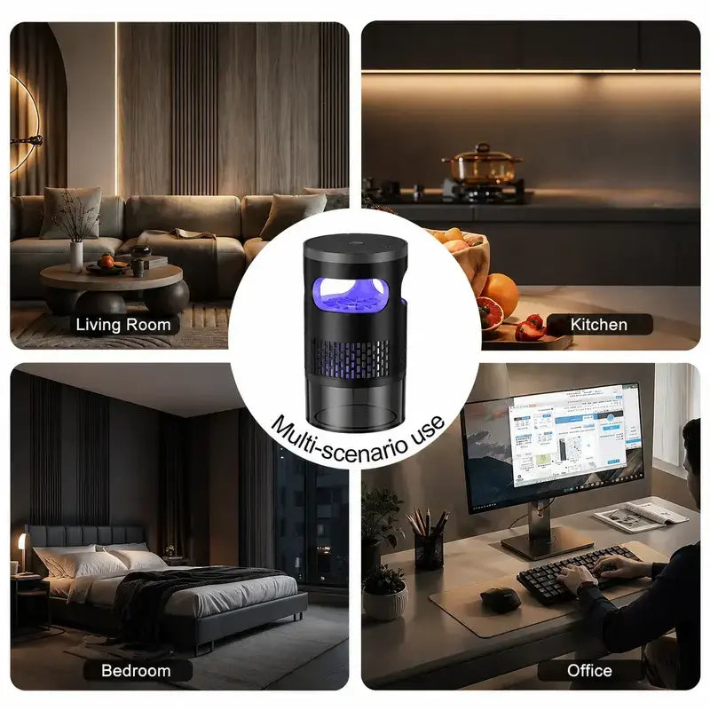 Summervibes Indoor Insect Trap - Ultimate UV Light & Suction Solution for Mosquitoes, Fruit Flies, Gnats & Moths - Silent, Safe & Effective for Your Home