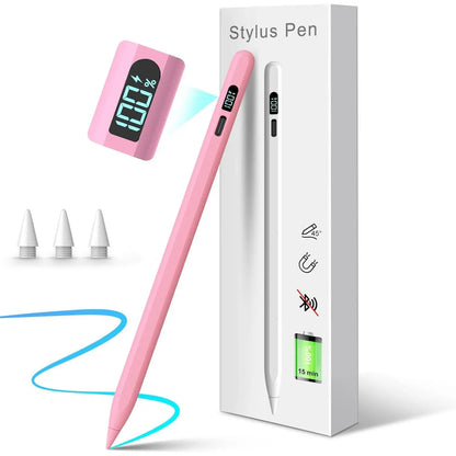MEKO LED Stylus Pen for iPad (10th/9th/8th/7th/6th Gen), Pro (11"/12.9" M4), Air (5/4/3 M2), Mini (6/5) - Fast Charging, Palm Rejection, Tilt Sensitivity with LED Power Indicator