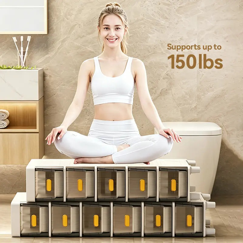 Ultra-Slim 7" Storage Cart - Space-Saving Narrow Drawer Organizer for Bathroom & Kitchen (3/4/5/6 Tier)