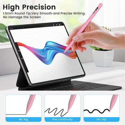 MEKO LED Stylus Pen for iPad (10th/9th/8th/7th/6th Gen), Pro (11"/12.9" M4), Air (5/4/3 M2), Mini (6/5) - Fast Charging, Palm Rejection, Tilt Sensitivity with LED Power Indicator