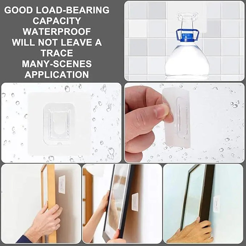 Wall Hooks Organizer with Double-Sided Adhesive Suction Cups - Available in 5, 10, or 15 Pairs for Kitchen and Bathroom Storage Solutions