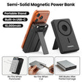 Digiera 10,000mAh MagSafe Wireless Power Bank with Dual USB-C and Lightning Cables, Featuring 2026 Heat-Control Technology, Compatible with iPhone 17/16/15/14/13/12 Series