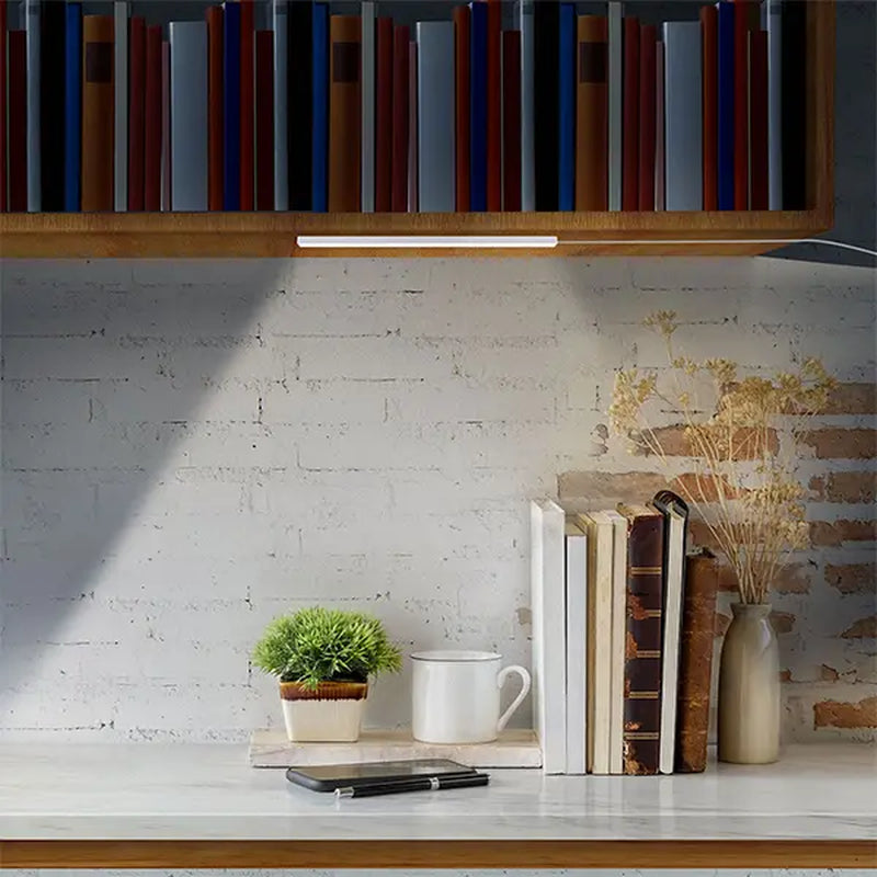USB LED Under-Cabinet Lighting - Tool-Free Magnetic Installation in 1 Minute, Sleek 0.3-Inch Profile for Kitchen and Workspace
