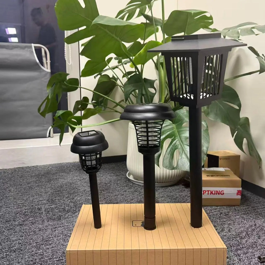 Solar-Powered Mosquito Zapper & Garden Stake Light – Dual Mode Insect Killer & Pathway Illumination, Weather Resistant, Easy Setup, Available in Round & Square Designs