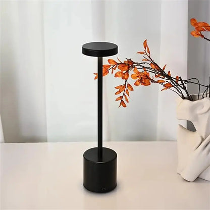 Contemporary Touch-Control LED Table Lamp, Rechargeable Portable Ambient Light for Home, Living Room, and Bedroom Decor