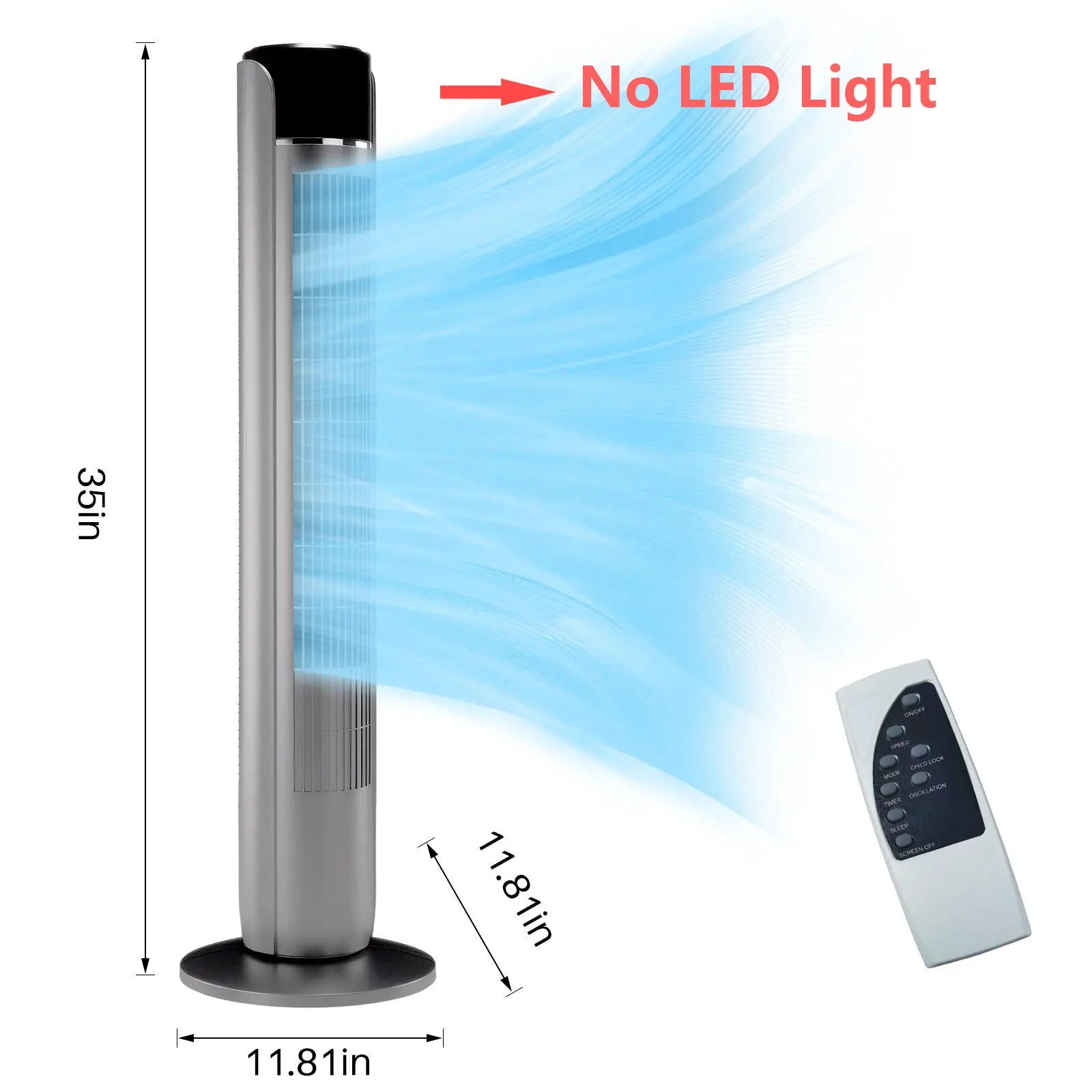 Whisper-Quiet 28dB Tower Fan with 12-Hour Timer & Smart Auto Mode - 64° Oscillating Bladeless Cooling Fan for Bedroom & Home Office