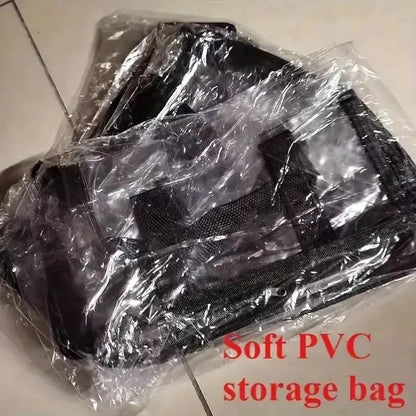 Large Clear Heavy-Duty Plastic Storage Box with Hinged Lid - High Capacity Organizer for Home, Camping, Travel, Attic, and Moving - Free Shipping Available