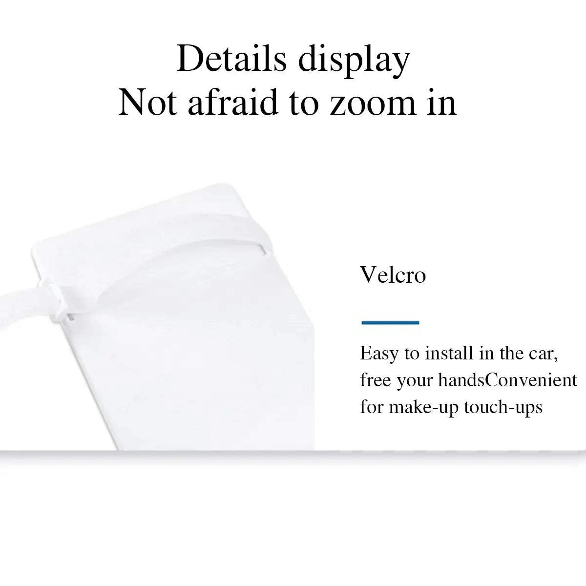 LED Touch Screen Car Sun Visor Makeup Mirror - Adjustable Brightness, Rechargeable HD Vanity Mirror for Stylish Women