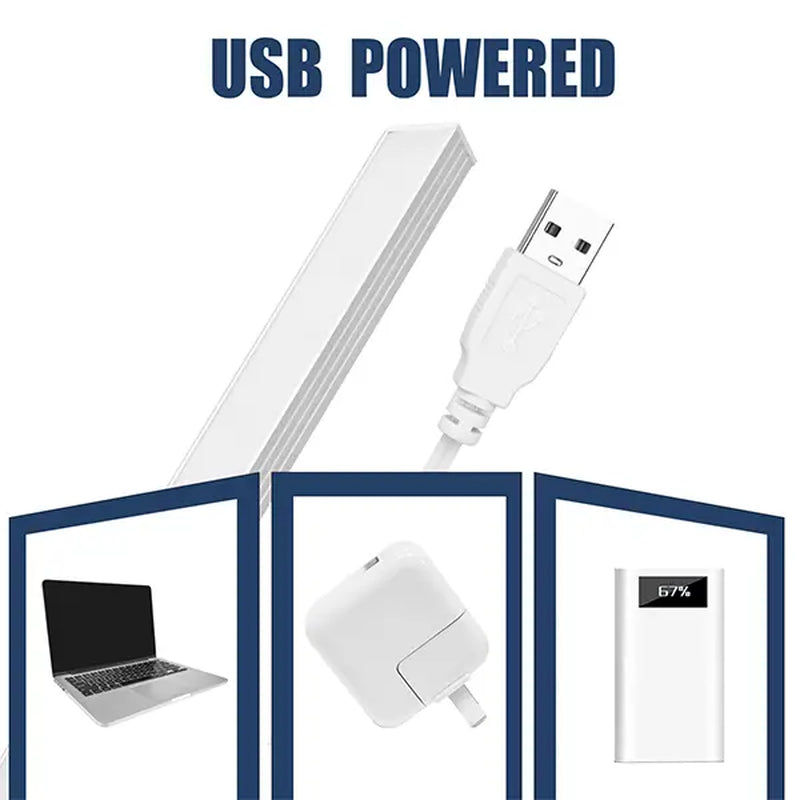 USB LED Under-Cabinet Lighting - Tool-Free Magnetic Installation in 1 Minute, Sleek 0.3-Inch Profile for Kitchen and Workspace