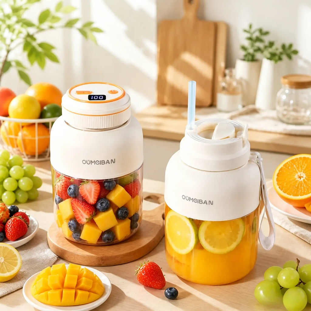 Portable 44Oz Wireless USB Rechargeable Juicer Blender - Perfect for Smoothies, Creams, and Healthy Meals on the Go! Ideal for Camping, Fitness, and Home Use!