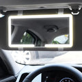 LED Touch Screen Car Sun Visor Makeup Mirror - Adjustable Brightness, Rechargeable HD Vanity Mirror for Stylish Women