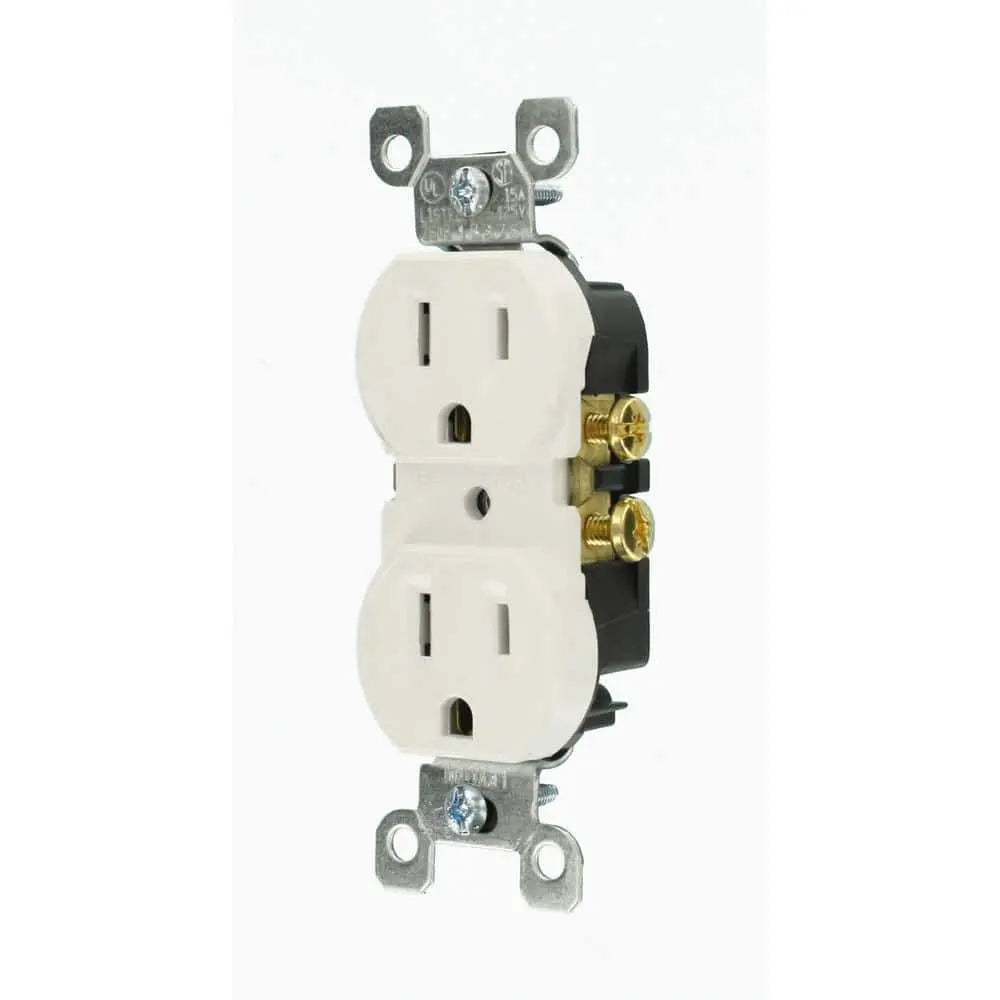 15 Amp 125V Duplex Outlet/Receptacle, White, Pack of 10, Model 5320-WMP
