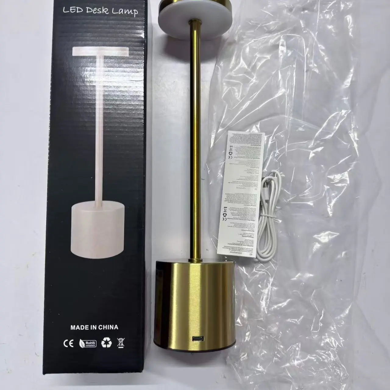 Contemporary Touch-Control LED Table Lamp, Rechargeable Portable Ambient Light for Home, Living Room, and Bedroom Decor