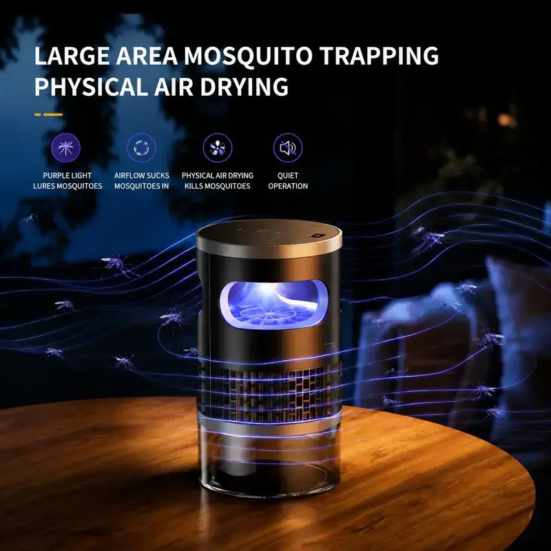 Summervibes Indoor Insect Trap - Ultimate UV Light & Suction Solution for Mosquitoes, Fruit Flies, Gnats & Moths - Silent, Safe & Effective for Your Home