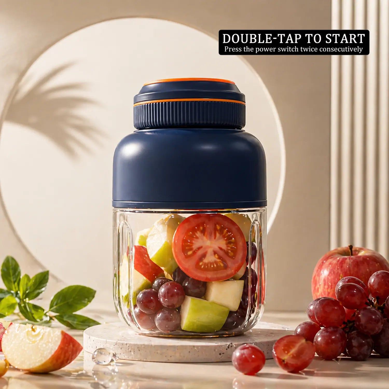 Portable 44Oz Wireless USB Rechargeable Juicer Blender - Perfect for Smoothies, Creams, and Healthy Meals on the Go! Ideal for Camping, Fitness, and Home Use!