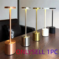 Contemporary Touch-Control LED Table Lamp, Rechargeable Portable Ambient Light for Home, Living Room, and Bedroom Decor