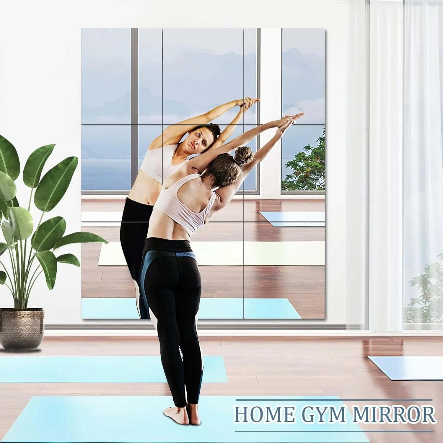 Acrylic Self-Adhesive Mirror Tiles - Flexible Decorative Wall Stickers, Available in 20x24 Inches and 20x60 Inches, 3mm Thick, Ideal for Bedroom, Gym, Ceiling, and Home Fitness Applications
