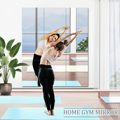 Acrylic Self-Adhesive Mirror Tiles - Flexible Decorative Wall Stickers, Available in 20x24 Inches and 20x60 Inches, 3mm Thick, Ideal for Bedroom, Gym, Ceiling, and Home Fitness Applications