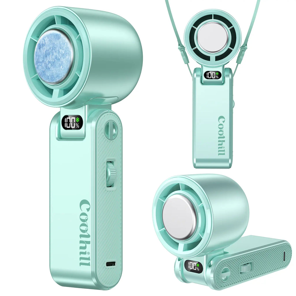 Coolhill Foldable High-Speed Handheld Fan - 199 Adjustable Levels for Ultimate Summer Comfort and Travel Essentials