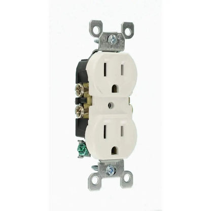 15 Amp 125V Duplex Outlet/Receptacle, White, Pack of 10, Model 5320-WMP