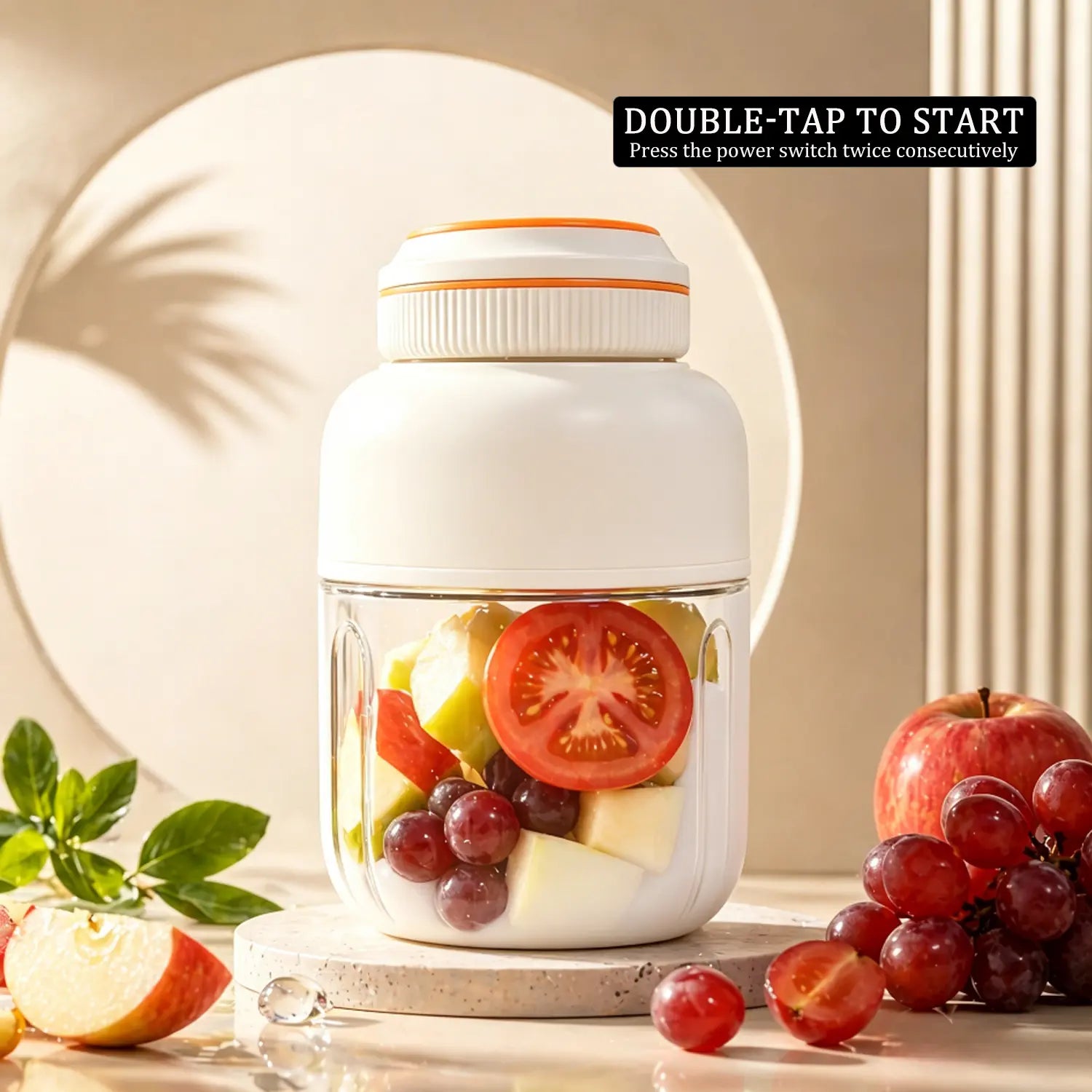 Portable 44Oz Wireless USB Rechargeable Juicer Blender - Perfect for Smoothies, Creams, and Healthy Meals on the Go! Ideal for Camping, Fitness, and Home Use!