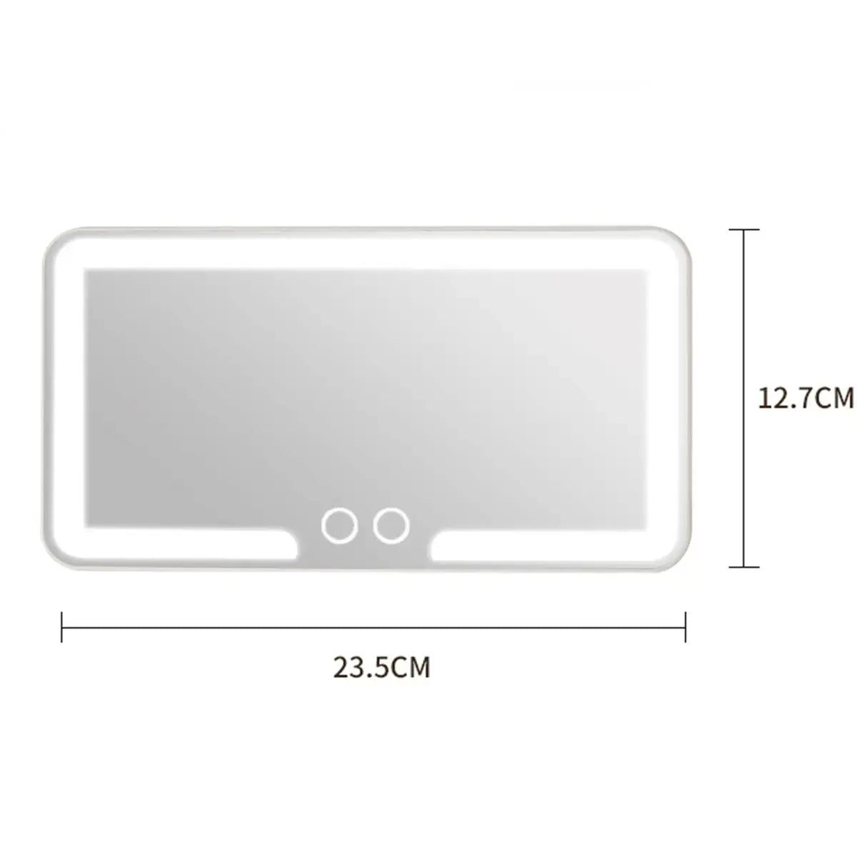 LED Touch Screen Car Sun Visor Makeup Mirror - Adjustable Brightness, Rechargeable HD Vanity Mirror for Stylish Women