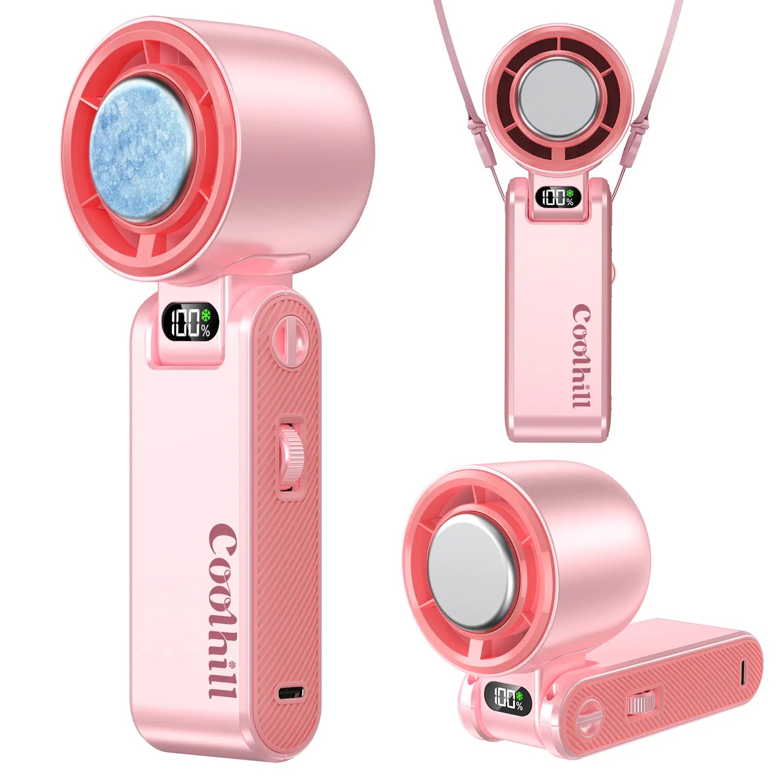 Coolhill Foldable High-Speed Handheld Fan - 199 Adjustable Levels for Ultimate Summer Comfort and Travel Essentials