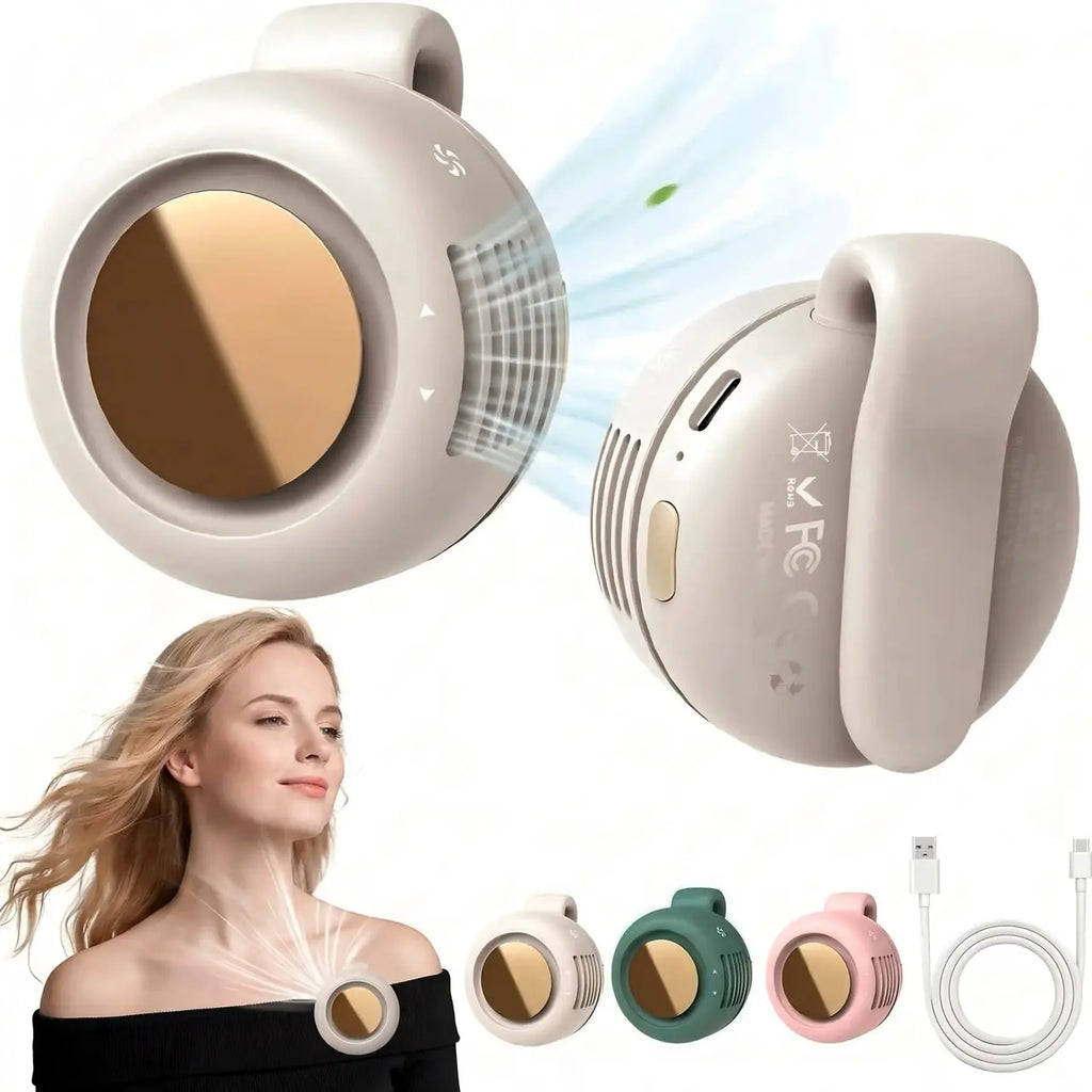 Westdeer Portable Bladeless Electric Fan - Adjustable 3-Speed Waist Fan, Rechargeable Personal Cooling Device, Ideal for Outdoor Travel and Gifts