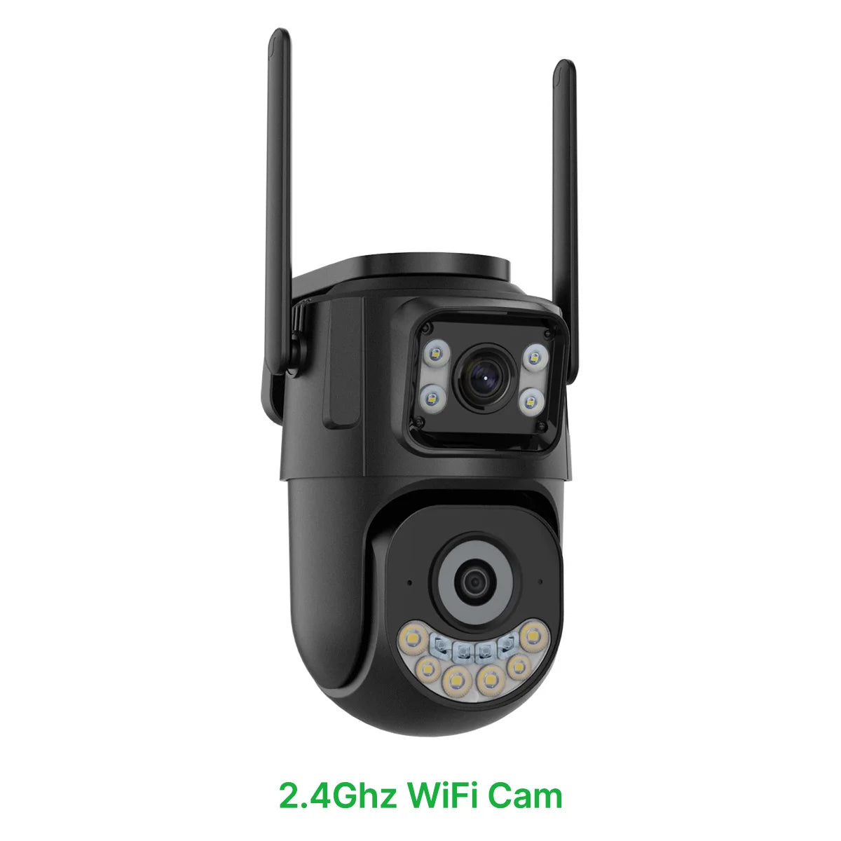 High-Performance Dual Lens PTZ Wifi Security Camera - Auto Tracking Outdoor CCTV with 2.4Ghz & 5Ghz Connectivity